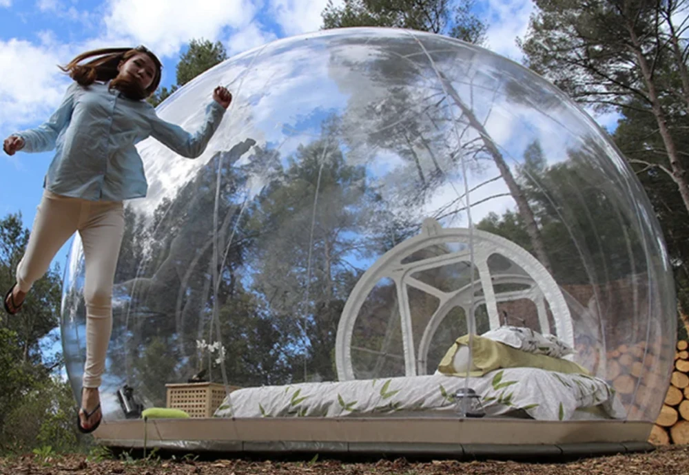 living in a bubble tent