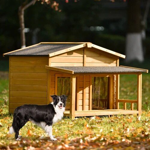 Spacious Dog House with Porch